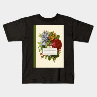 Aesthetic Vintage Floral Composition Book Kids T-Shirt